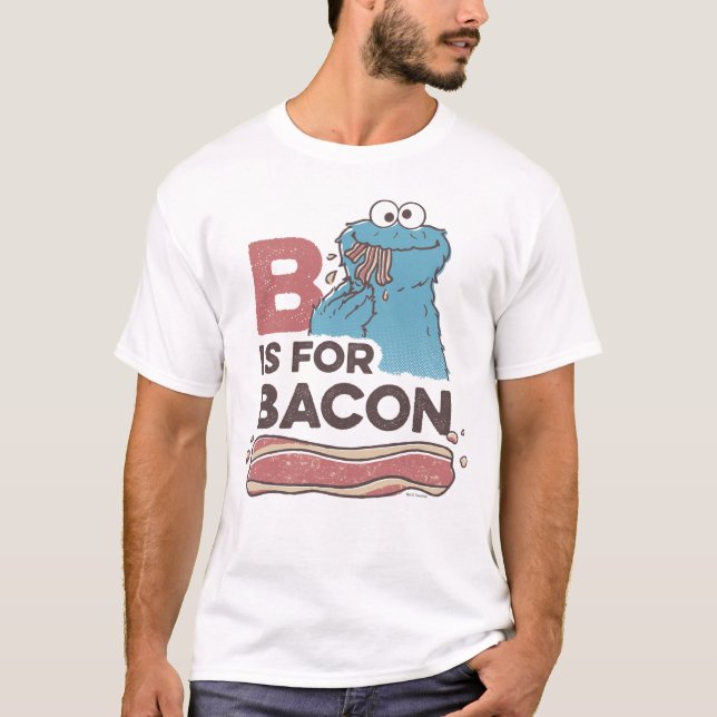 Cookie Monster | B är för Bacon T-shirt (Framsida)