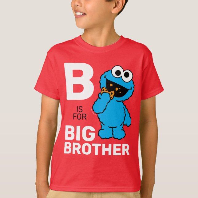 Cookie Monster | B är för Storebror T Shirt (Framsida)