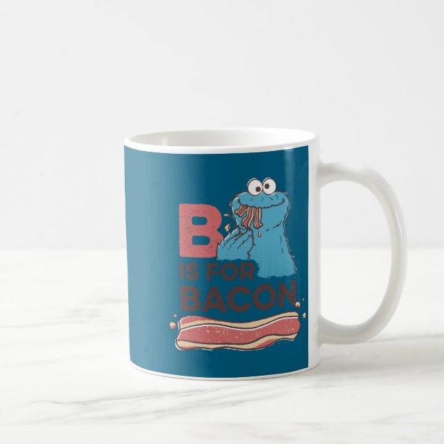 Cookie Monster B Is For Bacon  Kaffemugg (Höger)