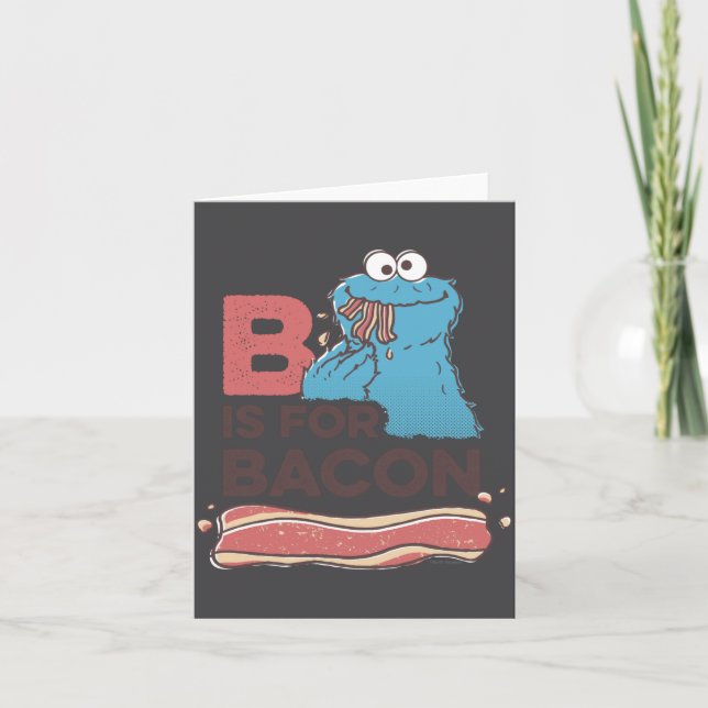 Cookie Monster B Is For Bacon  Kort (Framsida)