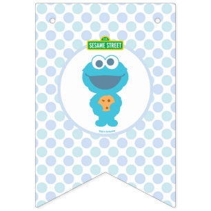 Cookie Monster   Baby Första Birthday Vimplar