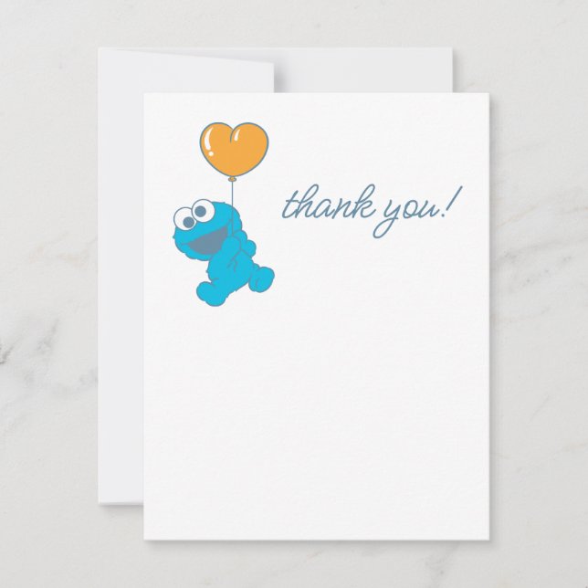 Cookie Monster Baby Shower Tack Kort (Framsida)