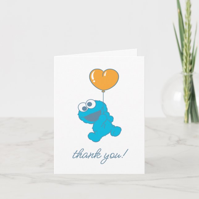 Cookie Monster Baby Shower Tack Kort (Framsida)