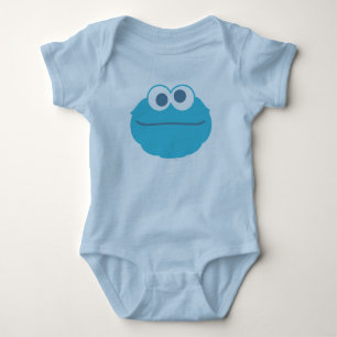 Cookie Monster Baby Stort Ansikte Tröja