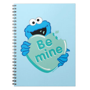 Cookie Monster "Be Mine" Valentines hjärtgodis Anteckningsbok