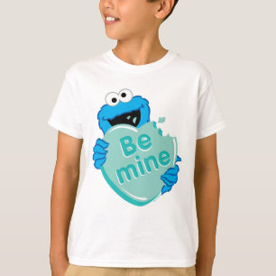 Cookie Monster "Be Mine" Valentines hjärtgodis T Shirt