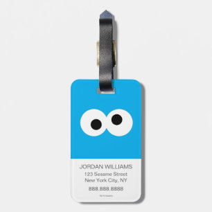 Cookie Monster Big Ansikte Bagagebricka