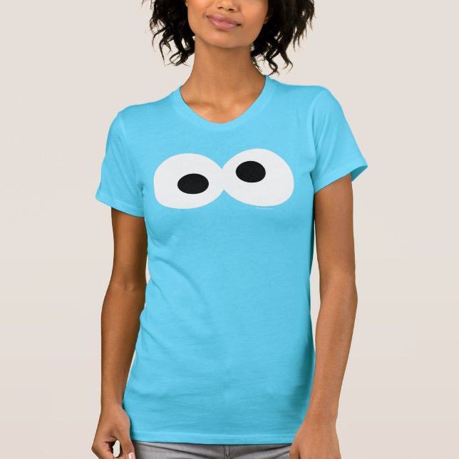Cookie Monster Big Ansikte T Shirt (Framsida)