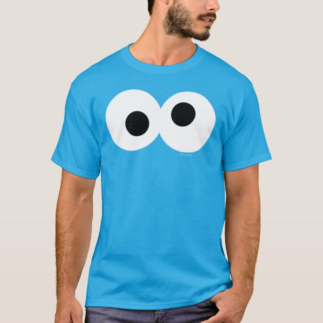 Cookie Monster Big Ansikte T Shirt (Framsida)