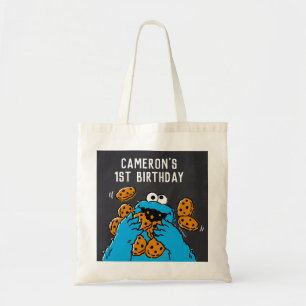 Cookie Monster Birthday Chalkboard Tygkasse