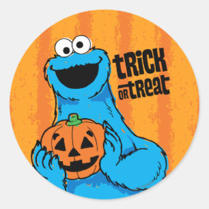 Cookie Monster - Bus eller godis Runt Klistermärke