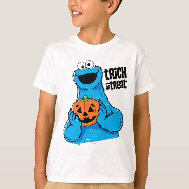 Cookie Monster - Bus eller godsaker Tee Shirt (Framsida)
