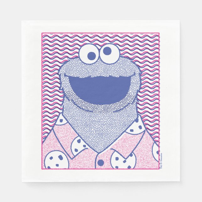 Cookie Monster | Button Down Cookie Shirt Pappersservett (Framsidan)