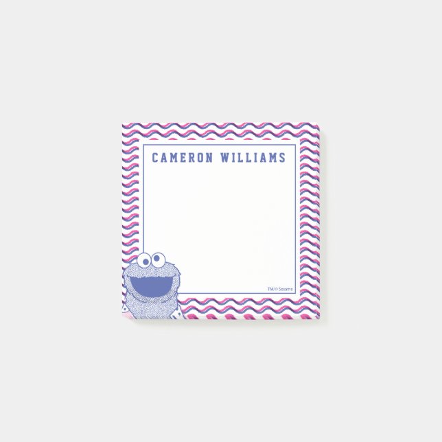 Cookie Monster | Button Down Cookie Shirt Post-it Block (Framsida)