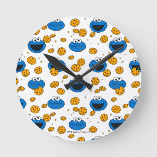 Cookie Monster C är avsett för Cookie Mönster Rund Klocka