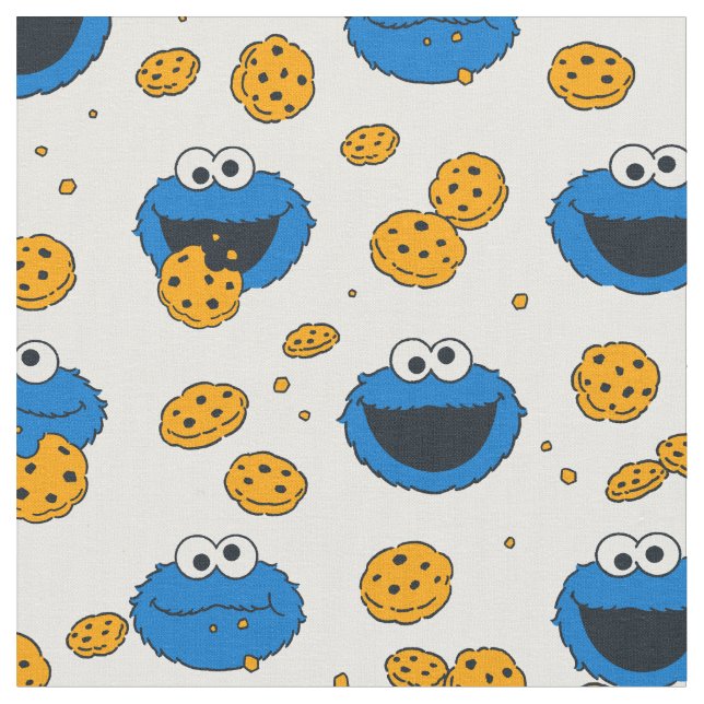 Cookie Monster | C är avsett för Cookie Mönster Tyg (Närbild)