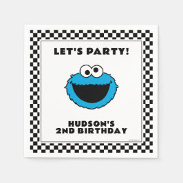 Cookie Monster Checkerboard Birthday Pappersservett
