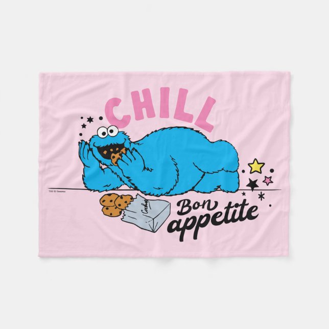 Cookie Monster | Chill Bon Appetite Fleecefilt (Framsidan (Horisontell))