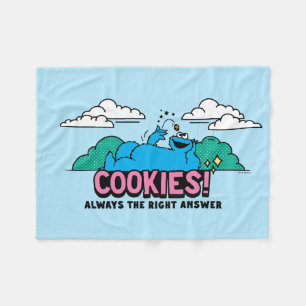 Cookie Monster Cookies Alltid svar på Högerna Fleecefilt