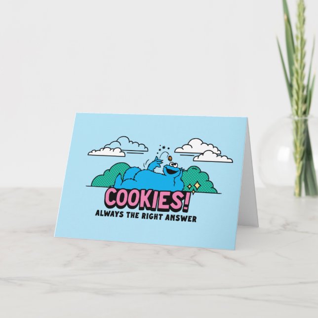 Cookie Monster | Cookies Alltid svar på Högerna Helgkort (Framsida)