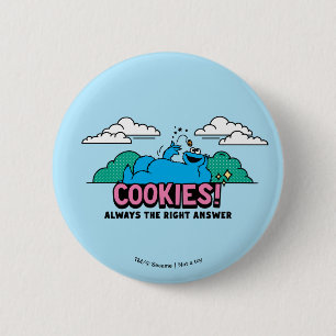 Cookie Monster Cookies Alltid svar på Högerna Knapp