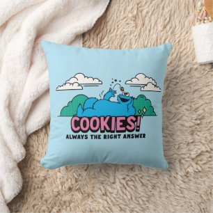 Cookie Monster Cookies Alltid svar på Högerna Kudde