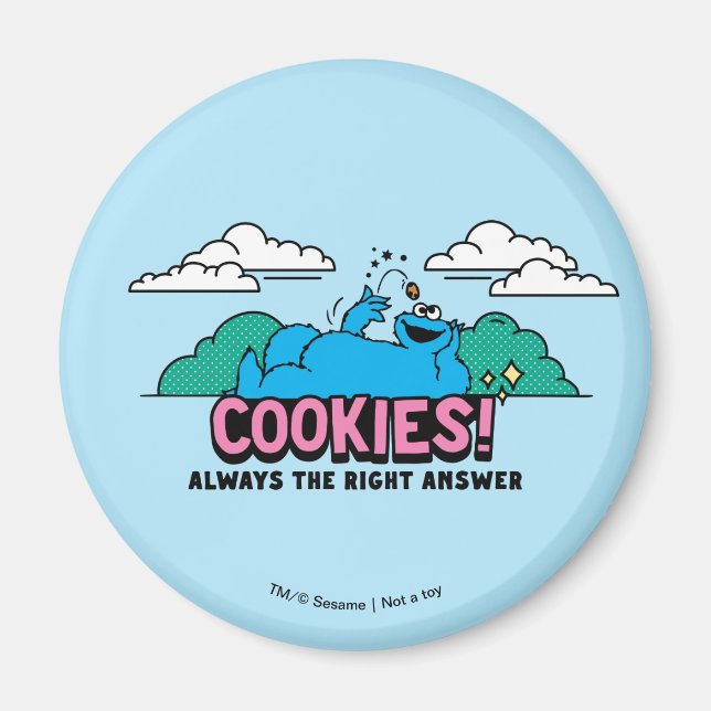 Cookie Monster | Cookies Alltid svar på Högerna Magnet (Framsidan)