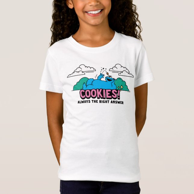 Cookie Monster | Cookies Alltid svar på Högerna T Shirt (Framsida)