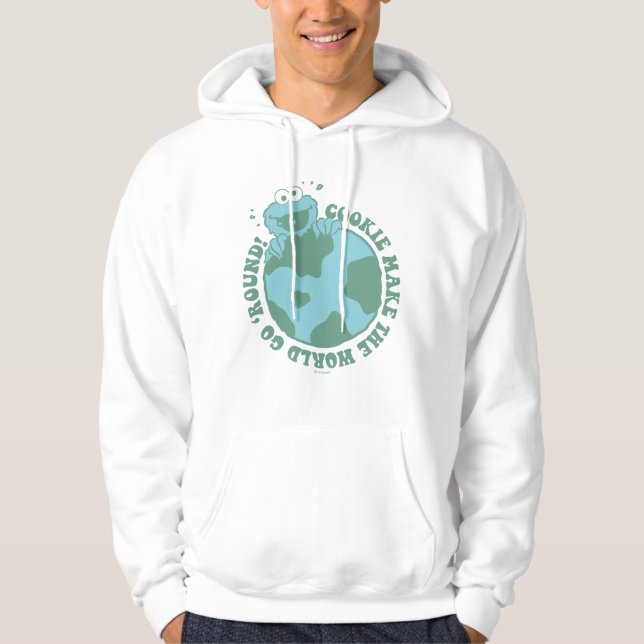 Cookie Monster | Cookies Gör World Go Round Hoodie (Framsida)