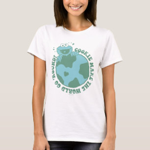 Cookie Monster Cookies Gör World Go Round T Shirt