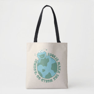 Cookie Monster Cookies Gör World Go Round Tygkasse