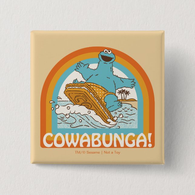Cookie Monster Cowabunga! Knapp (Framsida)