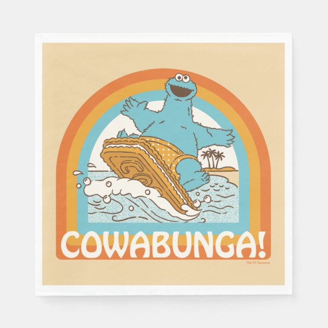 Cookie Monster Cowabunga! Pappersservett (Framsidan)