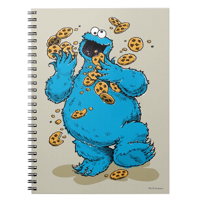Cookie Monster Crazy Cookies Anteckningsbok Med Spiral (Framsidan)