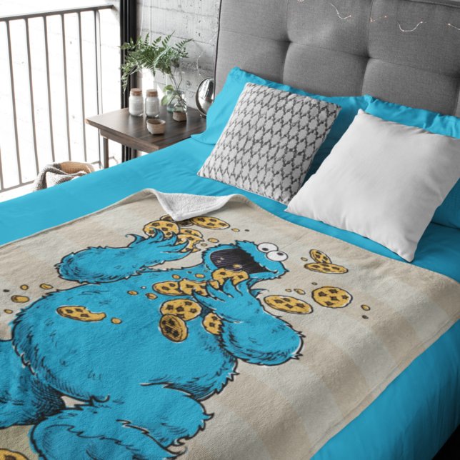 Cookie Monster Crazy Cookies Fleecefilt (Skapare uppladdad)