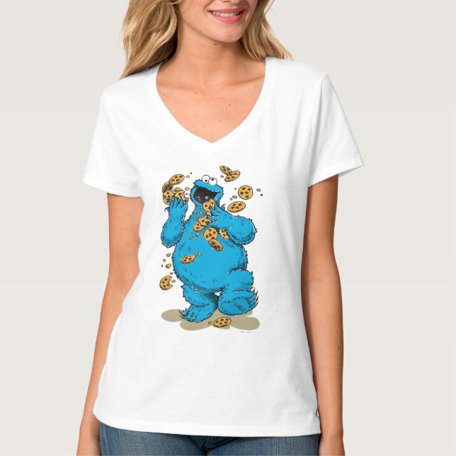 Cookie Monster Crazy Cookies T-shirt (Framsida)