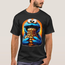 Cookie Monster Devoring a Giant Chocolate Cookie T Shirt