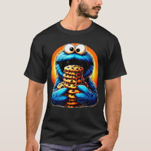Cookie Monster Devoring a Giant Chocolate Cookie T Shirt