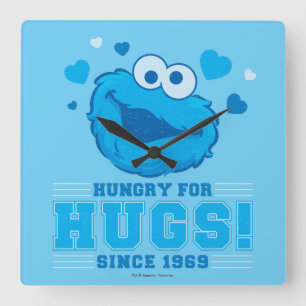 Cookie Monster Distress Fyrkantig Klocka