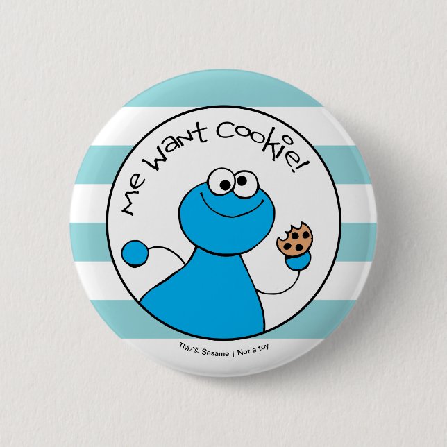 Cookie Monster Doodley Graphic Knapp (Framsida)