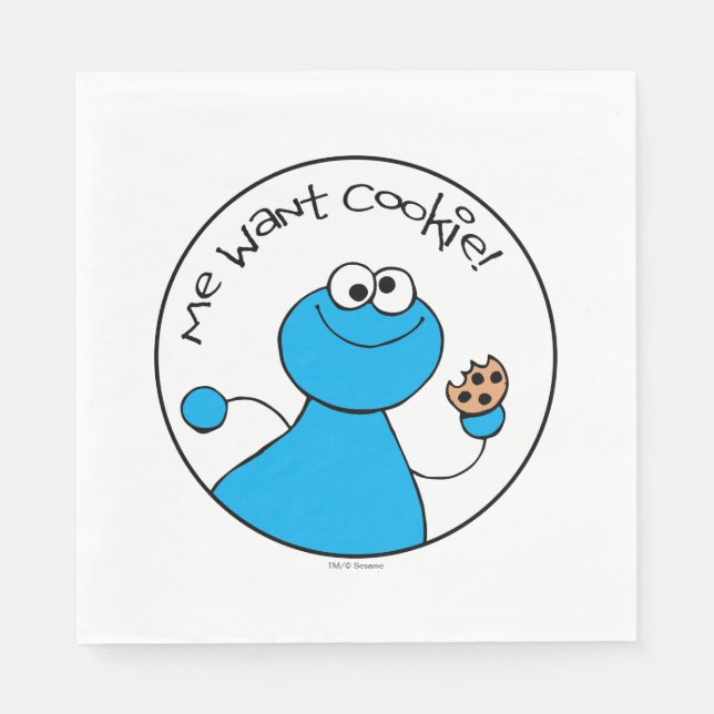 Cookie Monster Doodley Graphic Pappersservett (Framsidan)