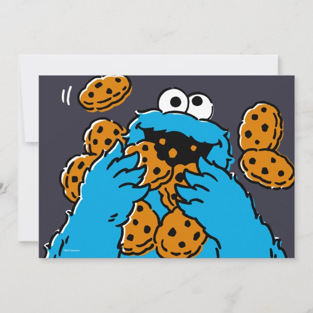 Cookie Monster Eating All the Cookies Kort (Framsida)