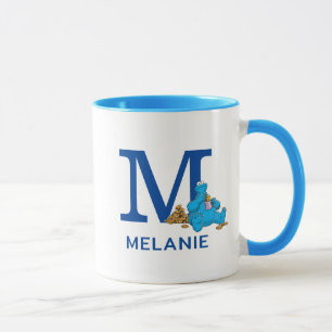Cookie Monster Eating Cookies Namn & Monogram M Mugg