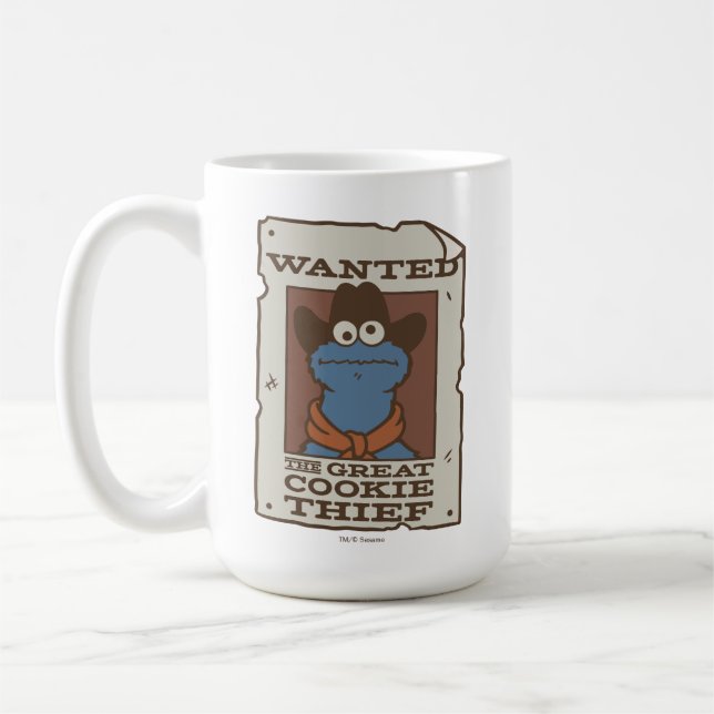 Cookie Monster | Efterlyst Affisch Kaffemugg (Vänster)