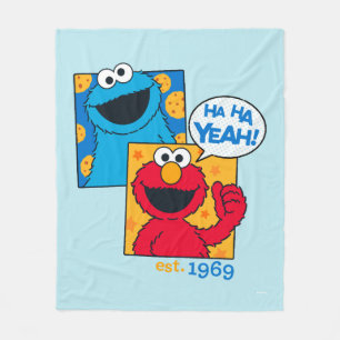 Cookie Monster & Elmo Ha Ha Ha Ja Fleecefilt