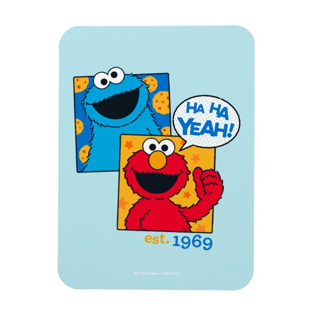 Cookie Monster & Elmo | Ha Ha Ha Ja Magnet (Vertikal)