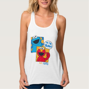 Cookie Monster & Elmo   Ha Ha Ja Linne Med Racerback