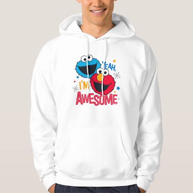 Cookie Monster & Elmo | Ja, jag är fantastisk Sweatshirt (Framsida)