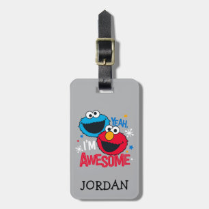 Cookie Monster & Elmo Ja, jag heter Fantastisk Bagagebricka
