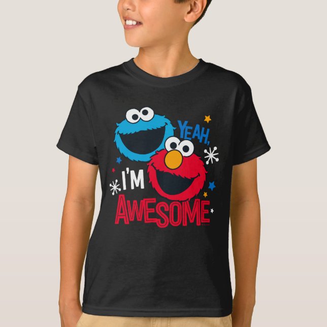 Cookie Monster & Elmo | Ja, jag heter Fantastisk Tröja (Framsida)